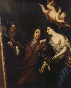 David Klocker Ehrenstrahl Sjalvportratt with Inventio and Pictura oil painting